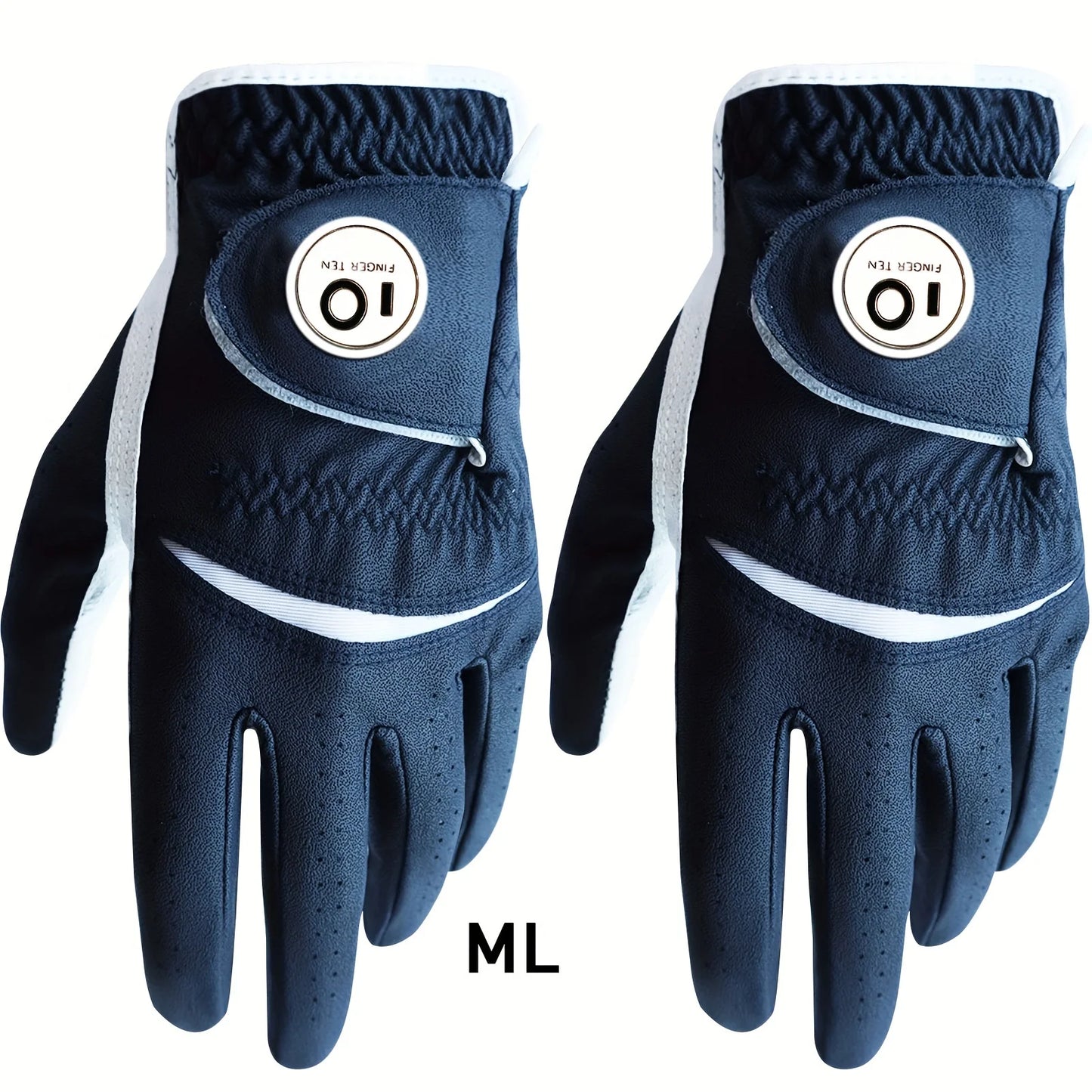 Weathersof Men’s Golf Gloves – Left-Hand Fit for Right-Handed Golfers (Navy Blue)