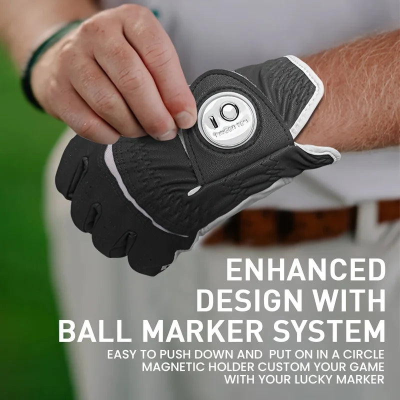 Weathersof Men’s Golf Gloves – Left-Hand Fit for Right-Handed Golfers (Navy Blue)
