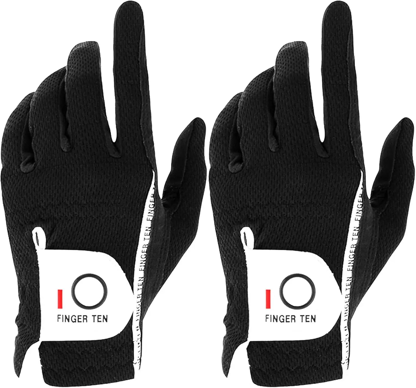 Weathersof Men’s Golf Gloves – Left-Hand Fit for Right-Handed Golfers (Black)