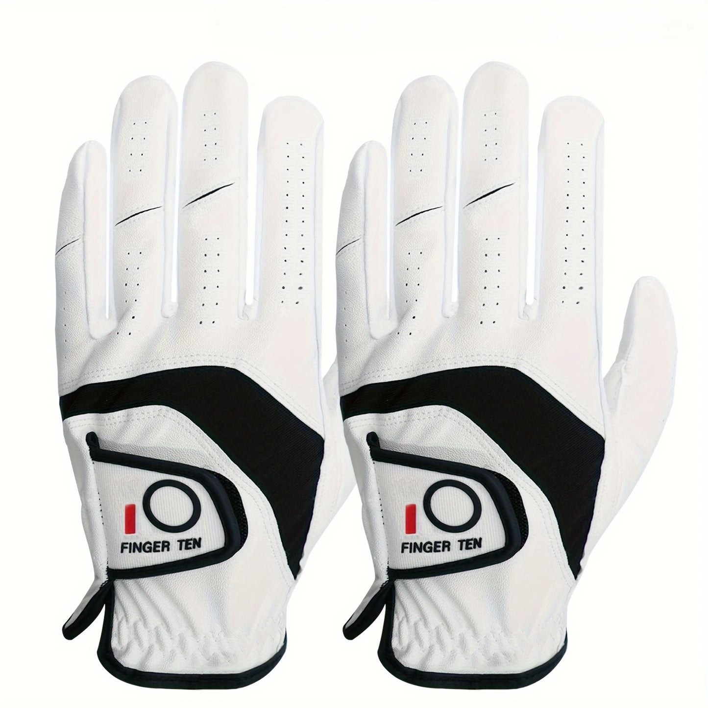 Weathersof Men’s Golf Gloves – Left-Hand Fit for Right-Handed Golfers (White)