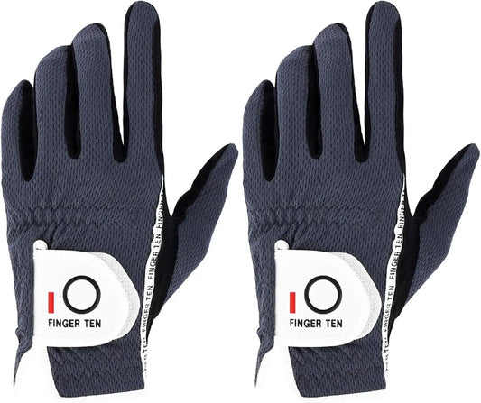 Weathersof Men’s Golf Gloves – Left-Hand Fit for Right-Handed Golfers (Black)