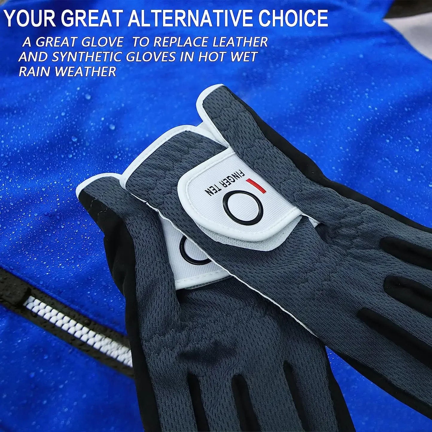 Weathersof Men’s Golf Gloves – Left-Hand Fit for Right-Handed Golfers (Black)